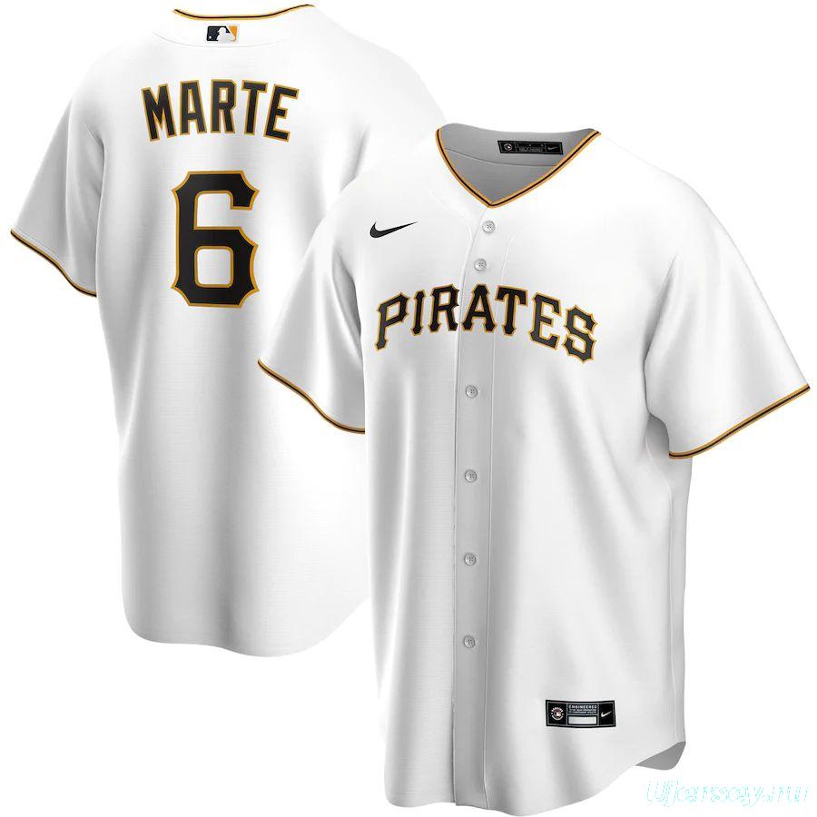 Men's Starling Marte White Home 2020 Player Team Jersey