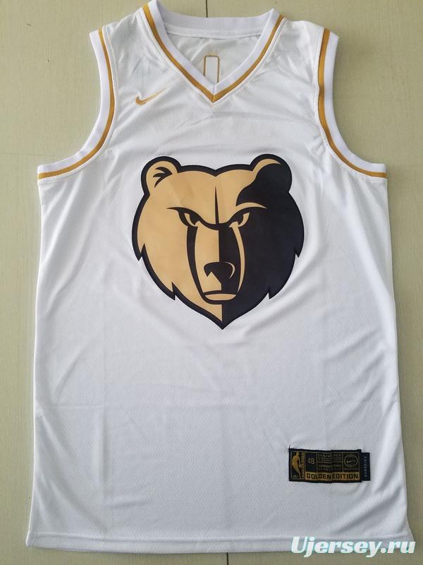 Ja Morant 12 White Golden Edition Jersey