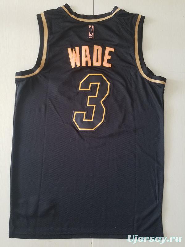 Dwyane Wade 3 Black Golden Edition Jersey