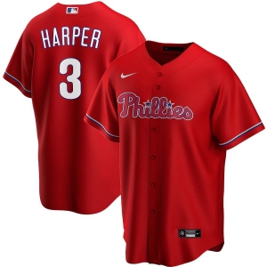 Men's Bryce Harper Red Alternate 2020 Player Team Jersey