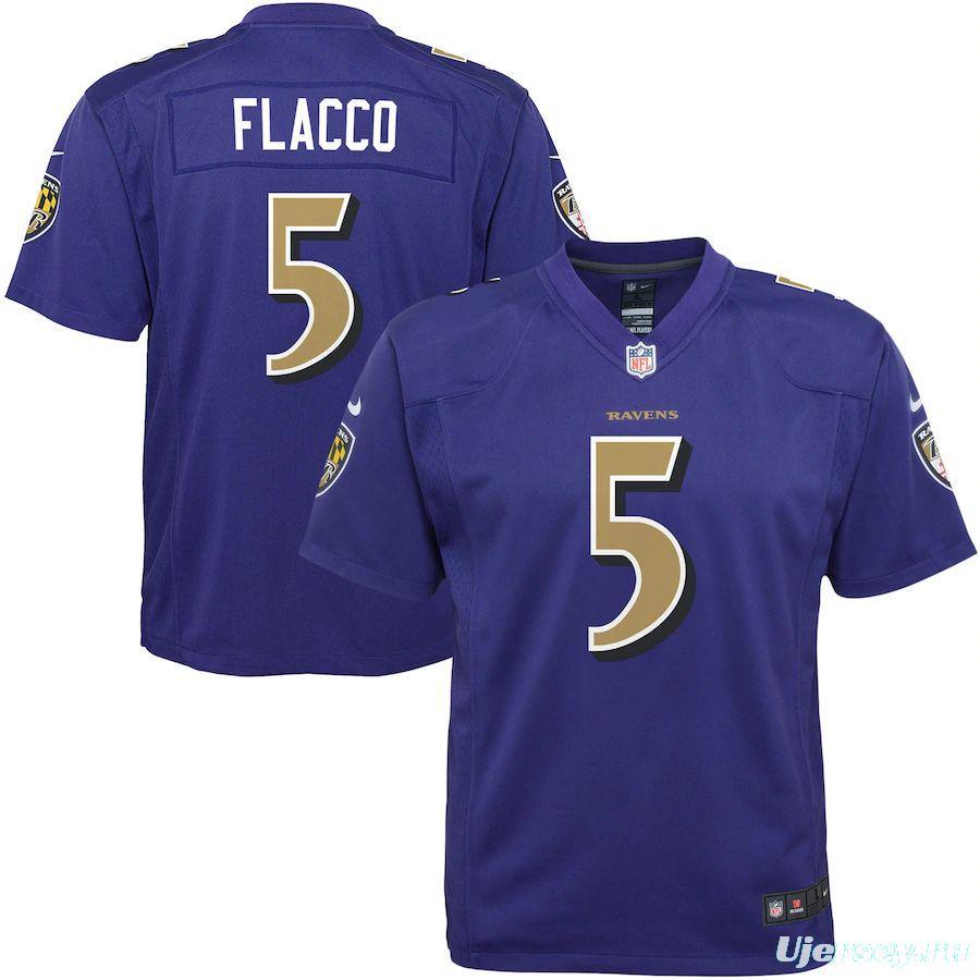 Youth Joe Flacco Purple Rush Player Limited Team Jersey