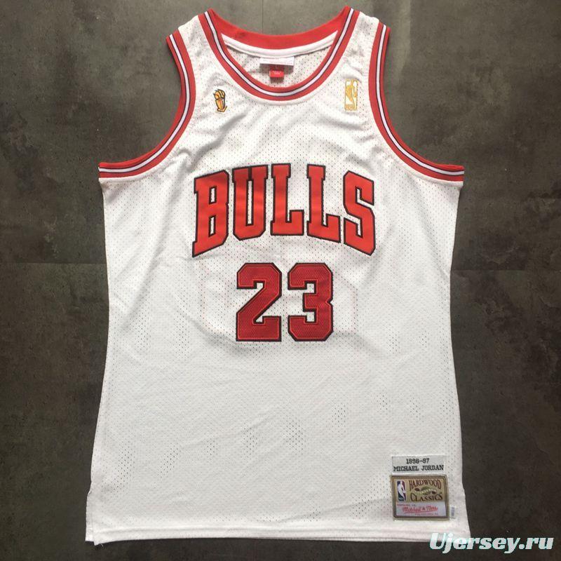 Men's Michael Jordan White Retro Classic Team Jersey