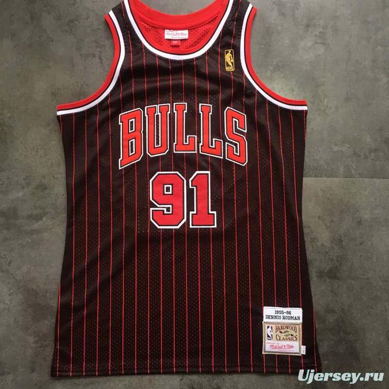 Men's Dennis Rodman Black Retro Classic Team Jersey