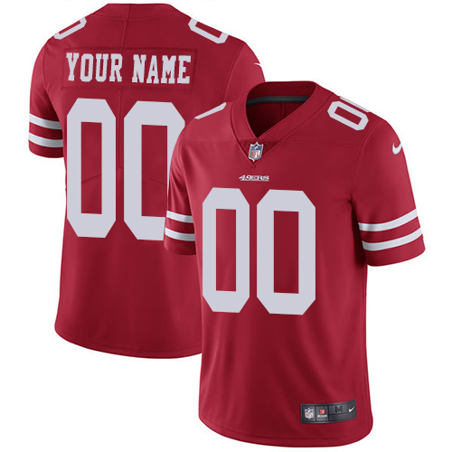 Men's Red Custom Limited Team Jersey