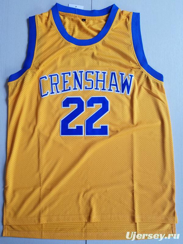 Quincy McCall 22 Crenshaw High School Yellow Basketball Jersey Love and Basketball