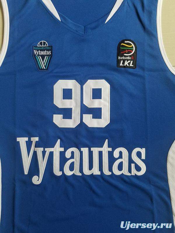 Lavar Ball 99 Lithuania Vytautas Blue Basketball Jersey