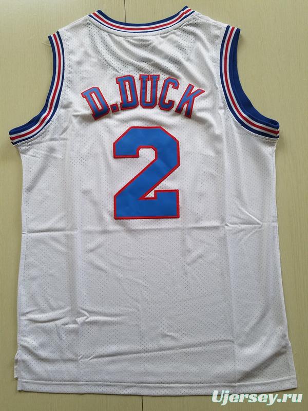 D.Duck 2 Movie Edition White Basketball Jersey