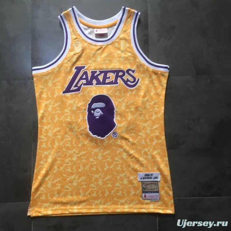 Men's BAPE Yellow Retro Classic Team Jersey