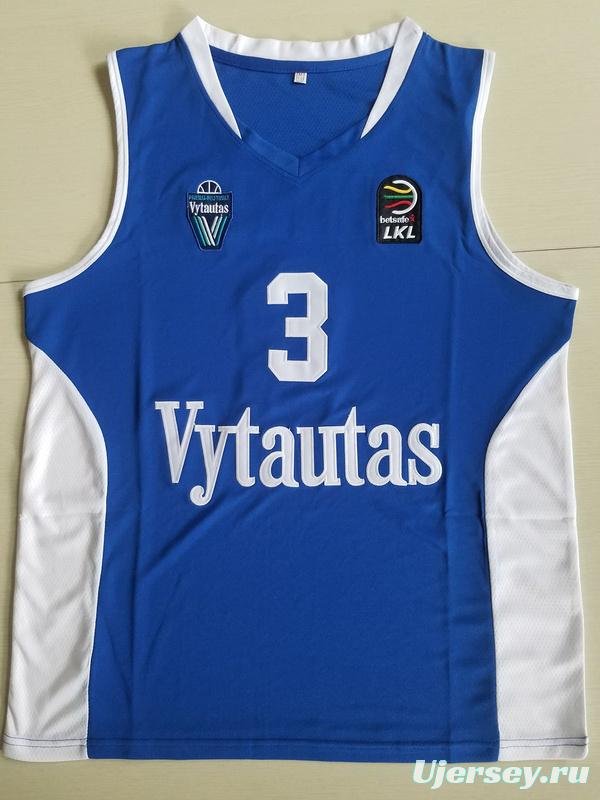 LiAngelo Ball 3 Lithuania Vytautas Blue Basketball Jersey