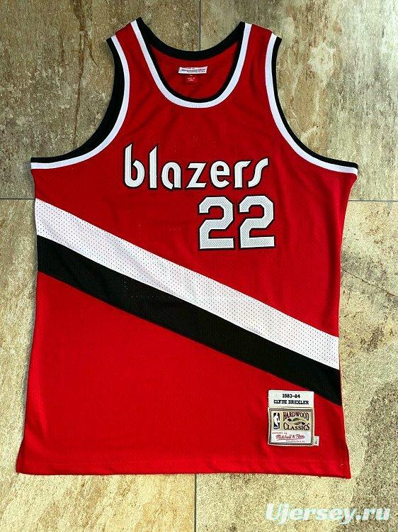 Men's Clyde Drexler Red Retro Classic Team Jersey