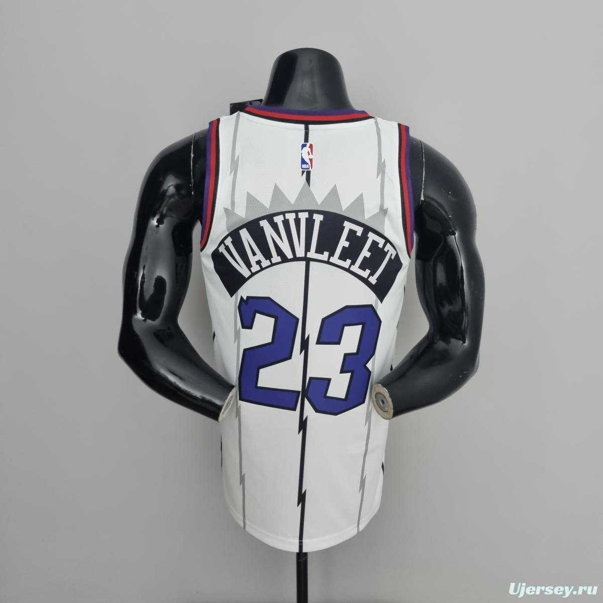 Toronto Raptors VANVLEET#23 White NBA Jersey