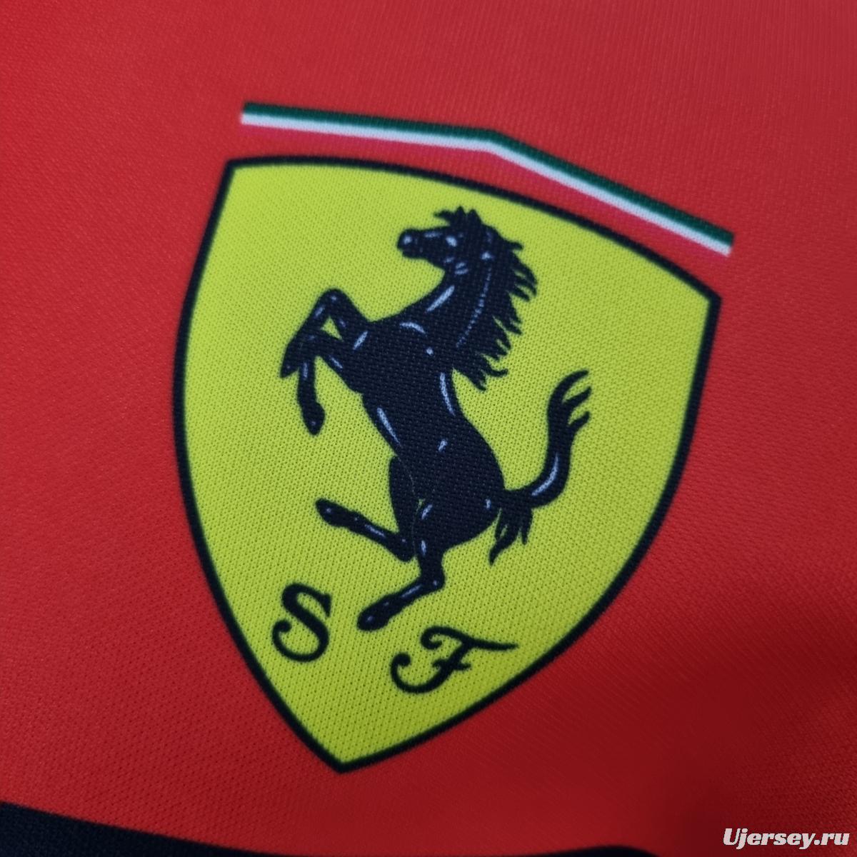 2022 F1 Formula One; Ferrari racing suit crew neck red 55