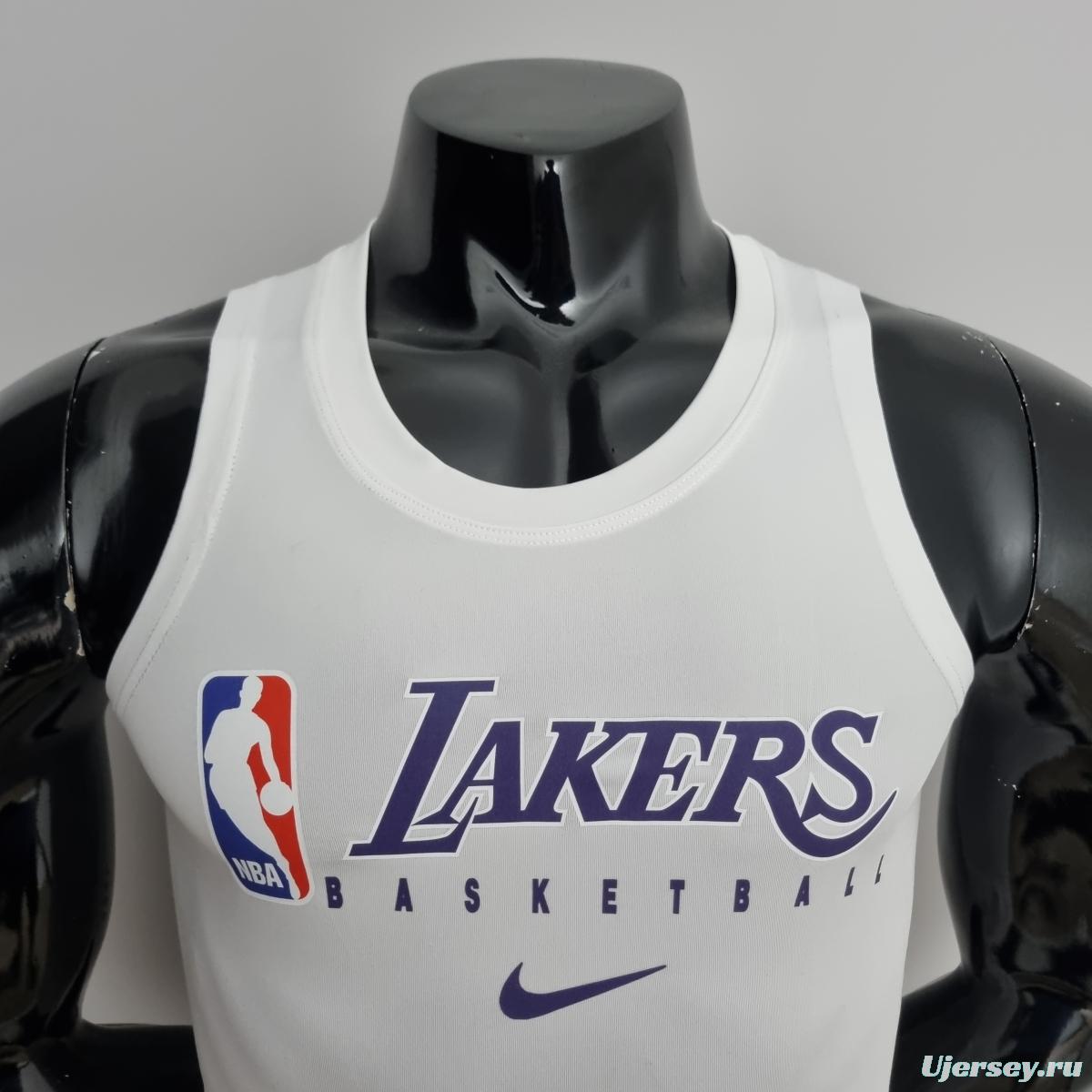 Mens Nike Lakers White T-shirts #K000146