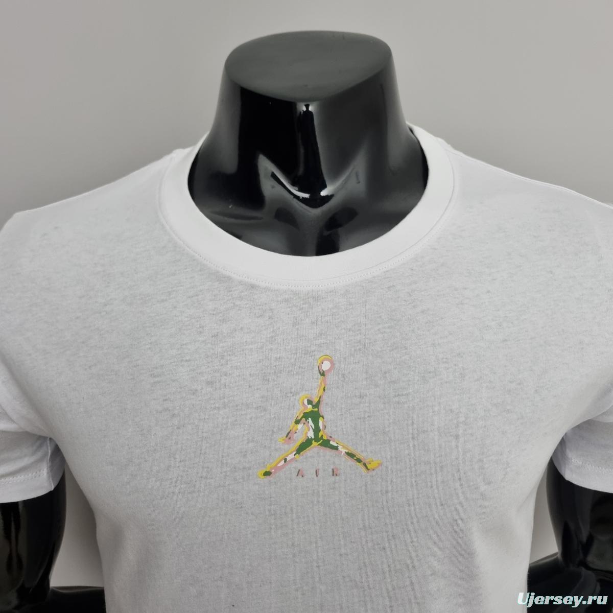 Mens Jordan Casual White T-Shirts #K000155