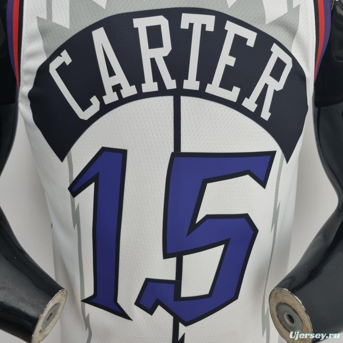 Toronto Raptors CARTER #15 White NBA Jersey