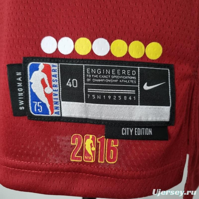 2022 Cleveland Cavaliers Irving#2 Urban Edition Red NBA Jersey