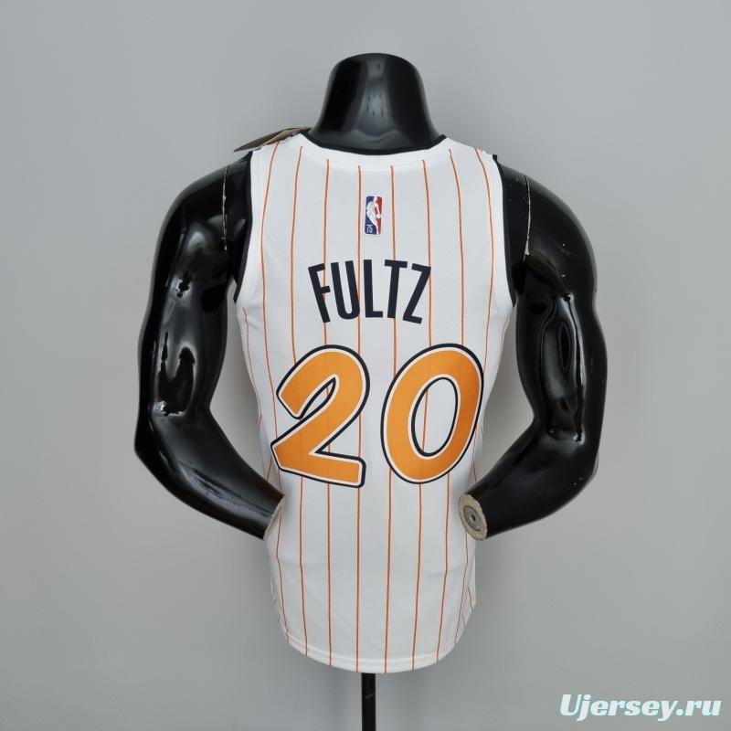 75th Anniversary Orlando Magic Fultz #20 White Orange NBA Jersey