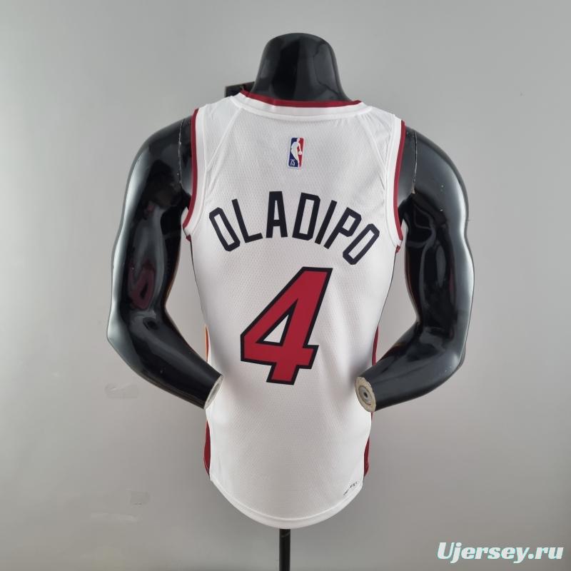 75th Anniversary Miami Heat OLADIPO#4 White NBA Jersey