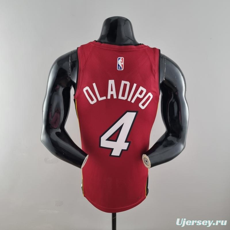 75th Anniversary Miami Heat Jordan OLADIPO#4 Burgundy NBA Jersey