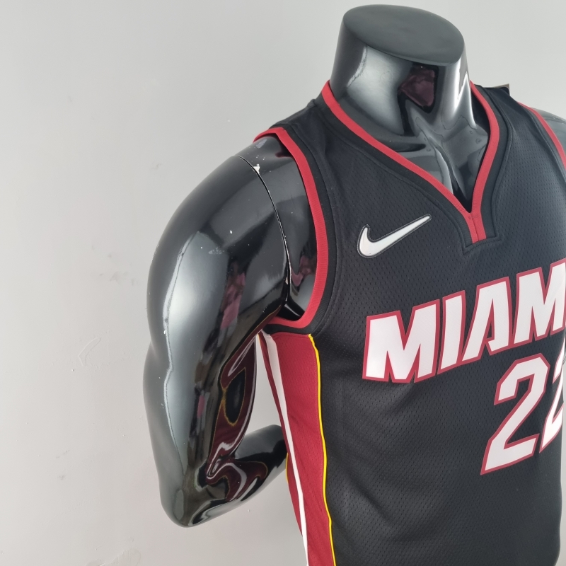 75th Anniversary Miami Heat BUTLER#22 Black NBA Jersey