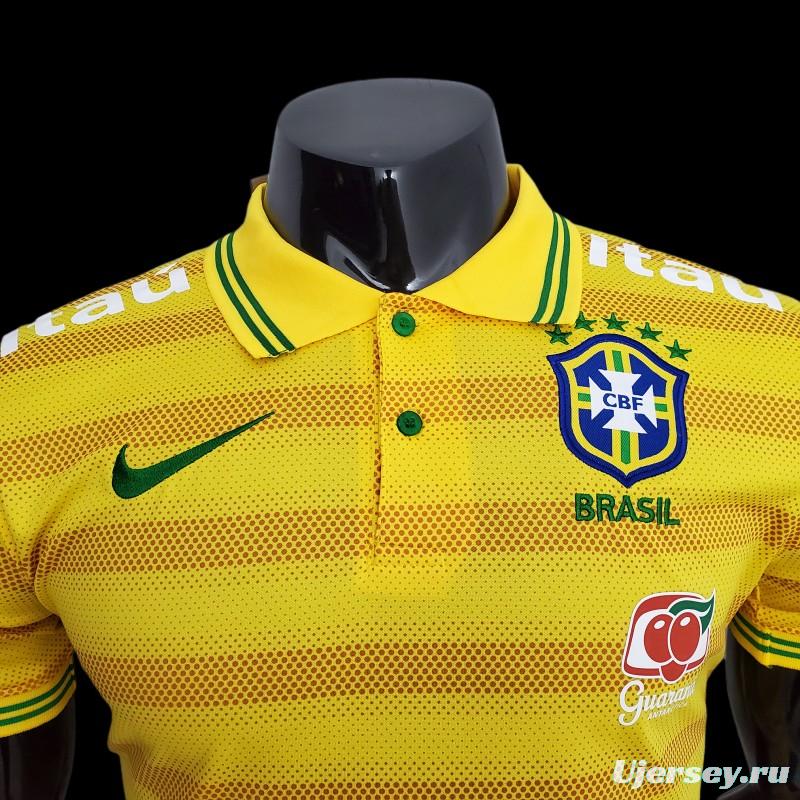 2022 Brazil POLO Yellow Stripe