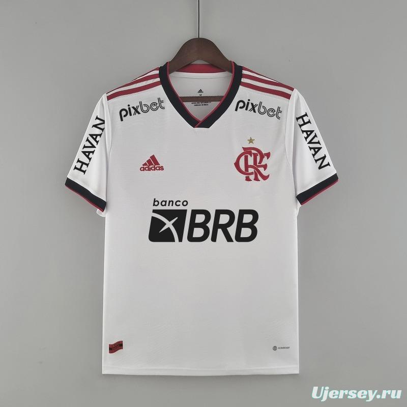 22/23 All Sponsors Flamengo Away  Soccer Jersey