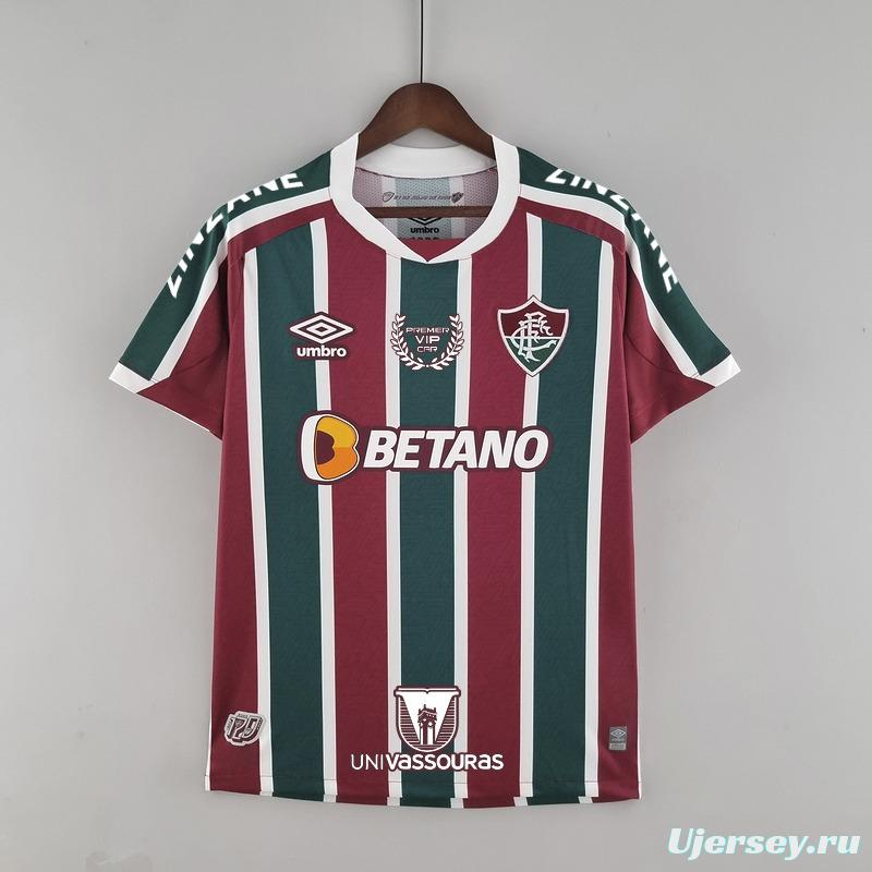 22/23 All Sponsors Fluminense Home  Soccer Jersey