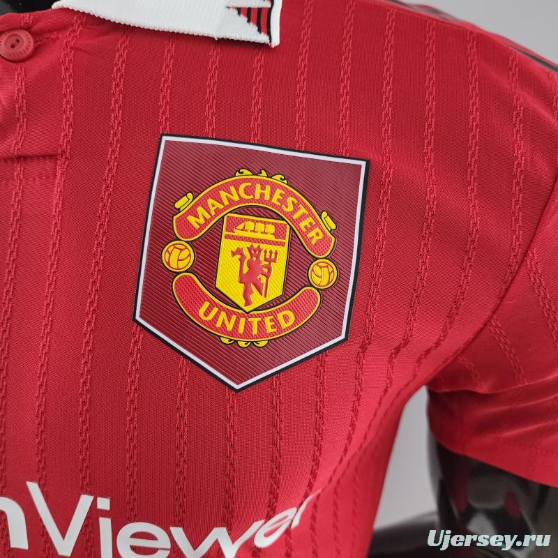 Player Version 22/23 Manchester United Home  Soccer Jersey