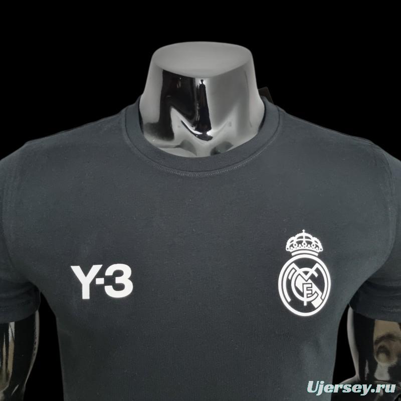 22/23 Real Madrid Y3 Black T-Shirts #0055