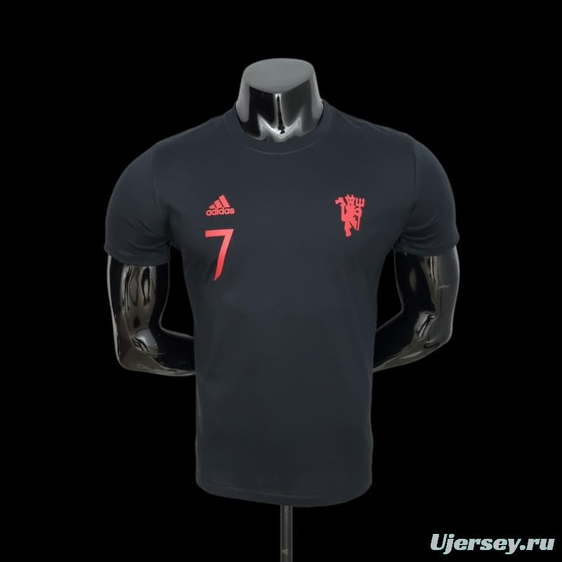 22/23 Manchester United Black T-shirts #0058