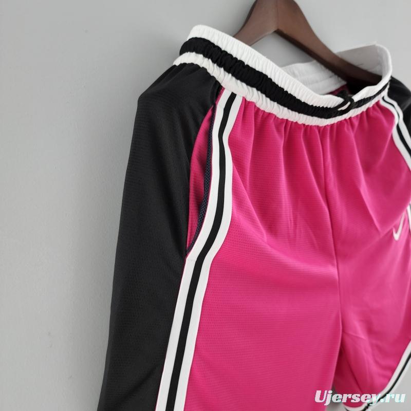 2022 Miami HeatNBA US Training Shorts Pink Black