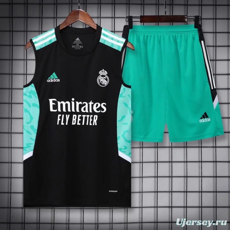 22/23 Real Madrid Pre-match Training Jersey Black Vest