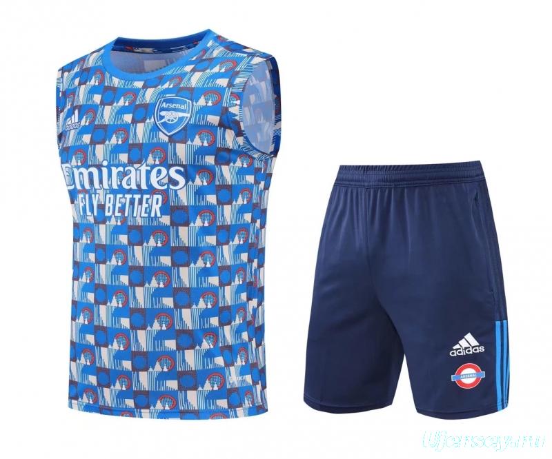 22/23 Arsenal Pre-match Training Jersey Blue Vest