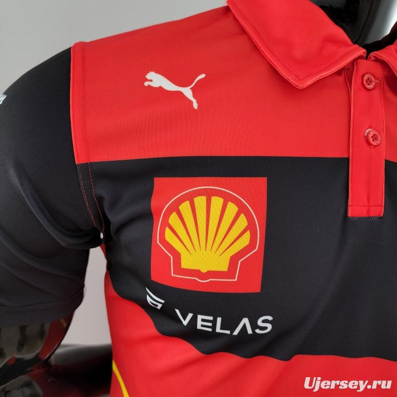 2022 F1 Ferrari Red/Yellow Polos #0006