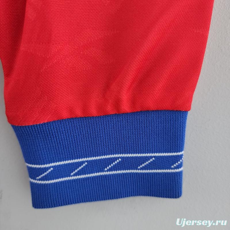 Retro Long Sleeve 1998 Chile Home Soccer Jersey