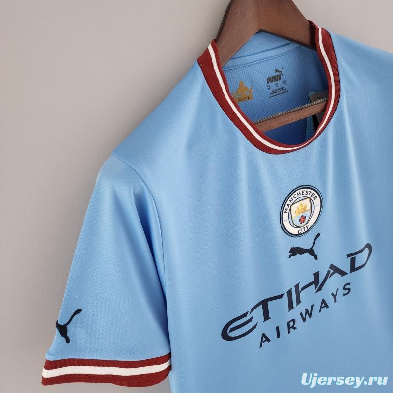 22/23 Manchester City Home Soccer Jersey