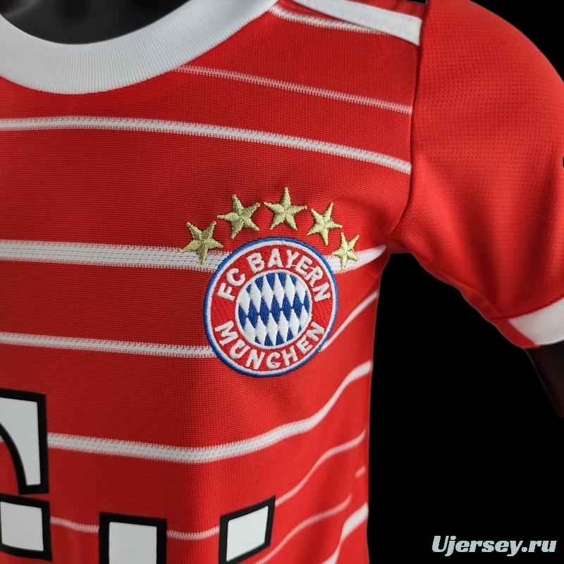 22/23 Kids Kit Bayern Munich Home SIZE16-28 Soccer Jersey