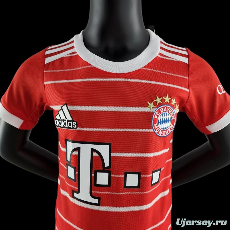 22/23 Kids Kit Bayern Munich Home SIZE16-28 Soccer Jersey