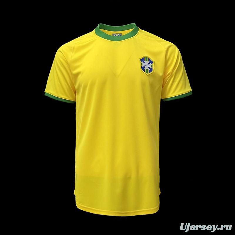 Retro 1970 Brazil Home Soccer Jersey