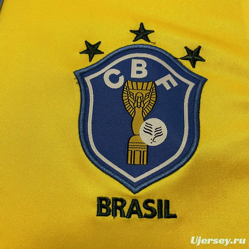 Retro 1988 Brazil Home Soccer Jersey