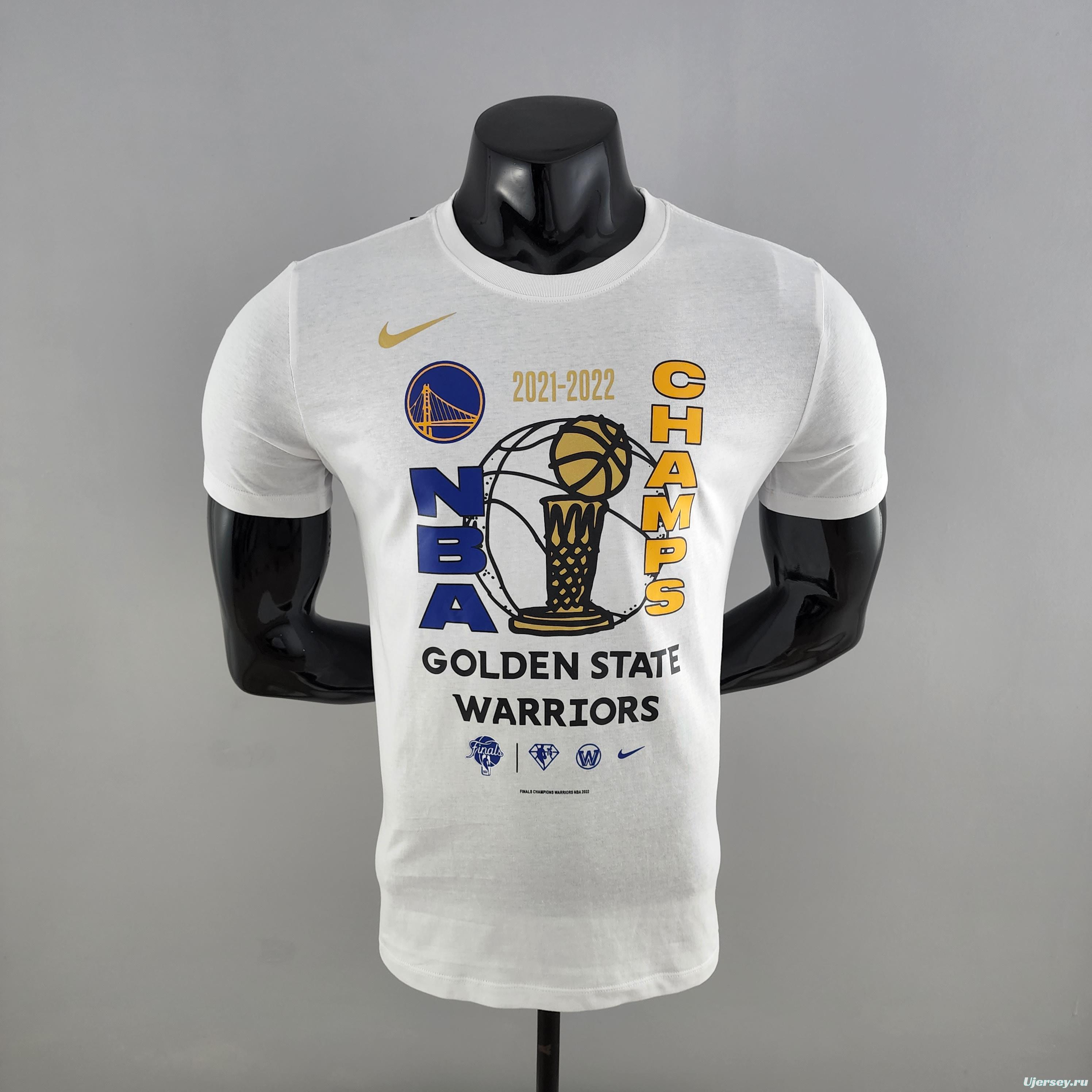 NBA Golden State Warriors Championships White T-shirts#K000183