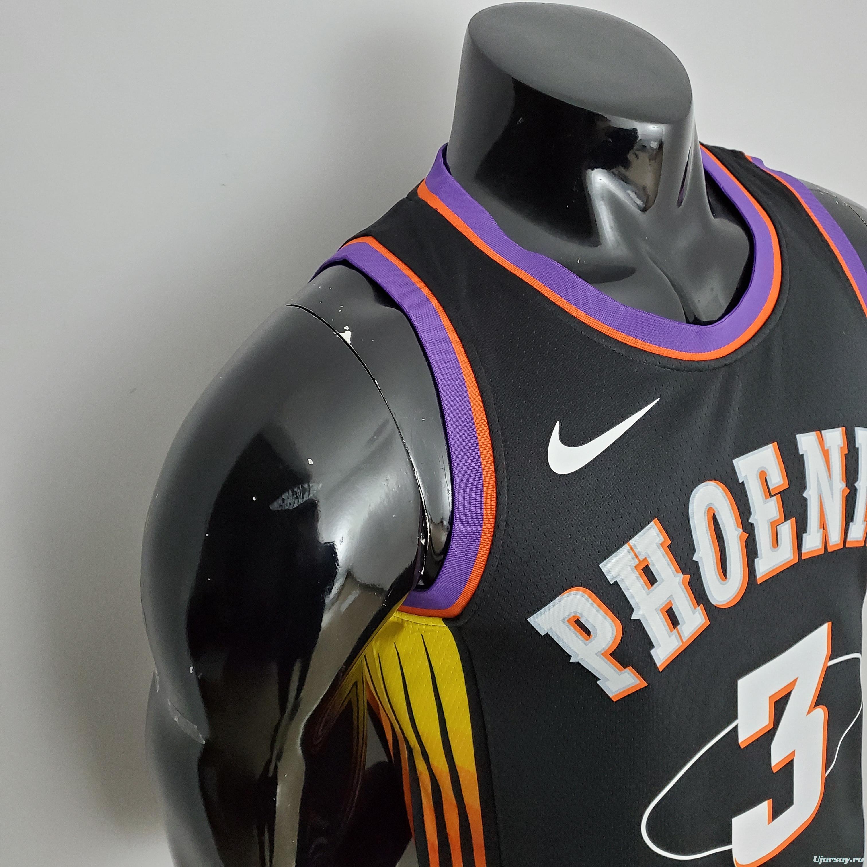 2022 Season Suns Paul #3 Suns City Edition Black NBA Jersey