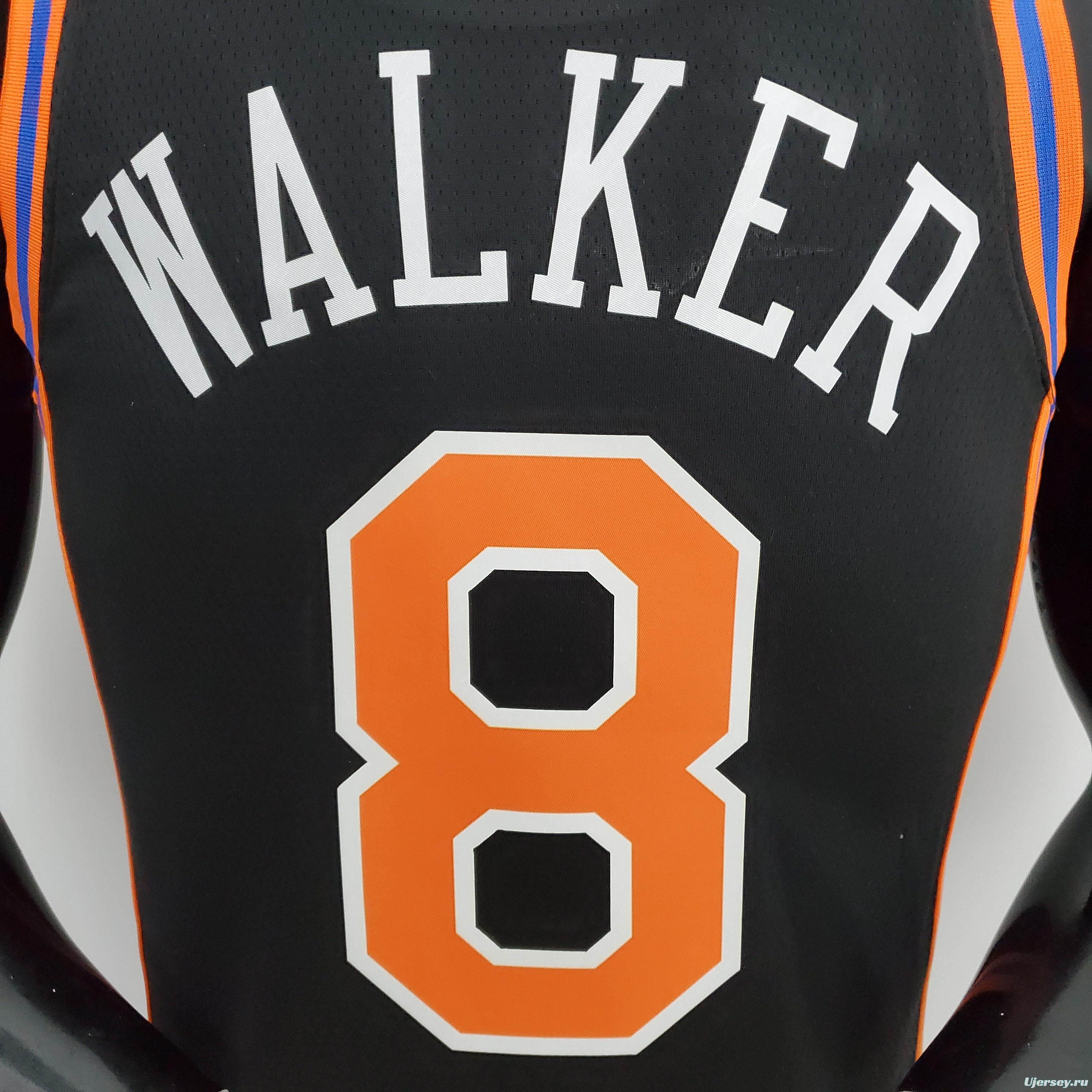 2022 Season Walker #8 Knicks Urban Edition Black NBA Jersey