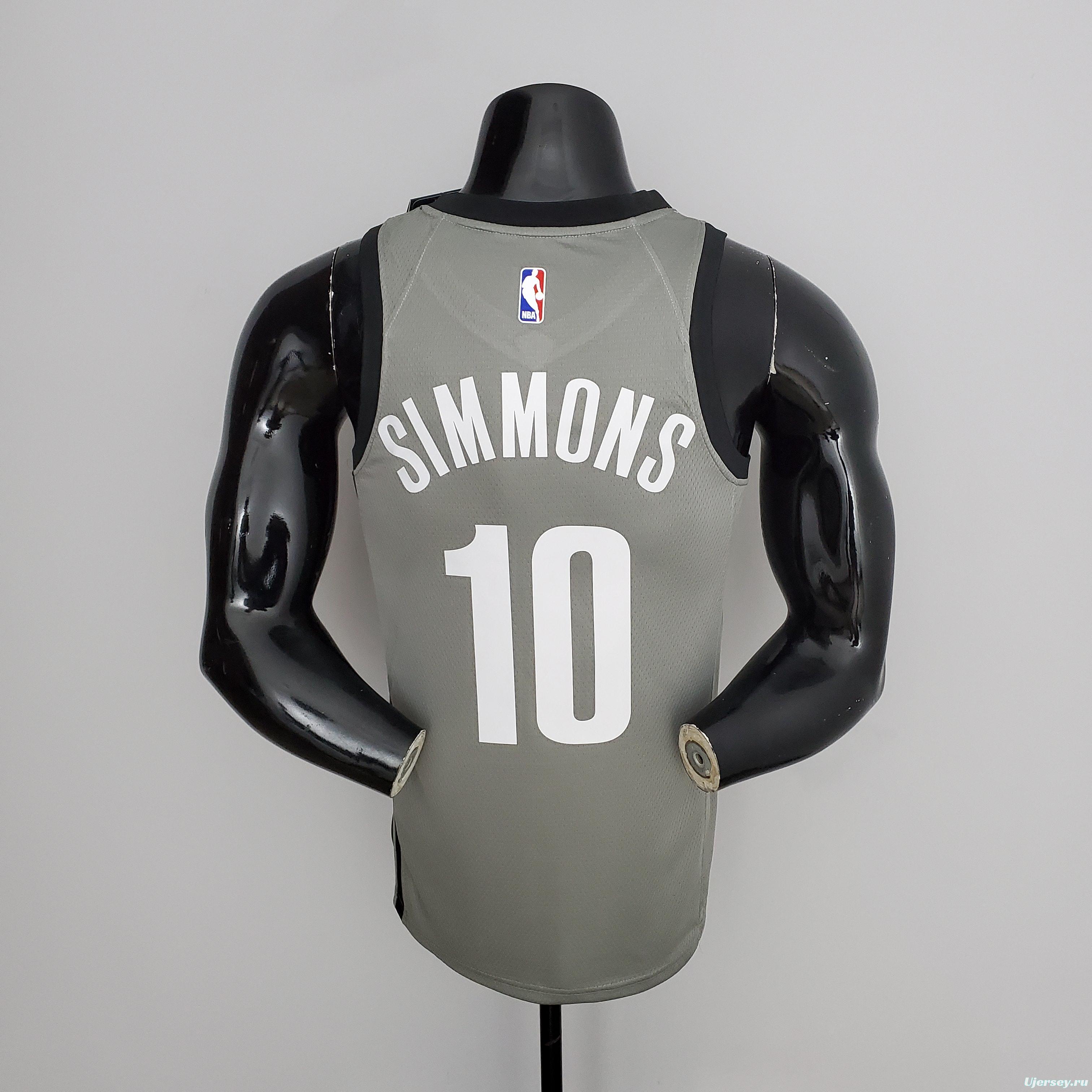 NBA Nets Simmons #10 Flyer Grey Jersey