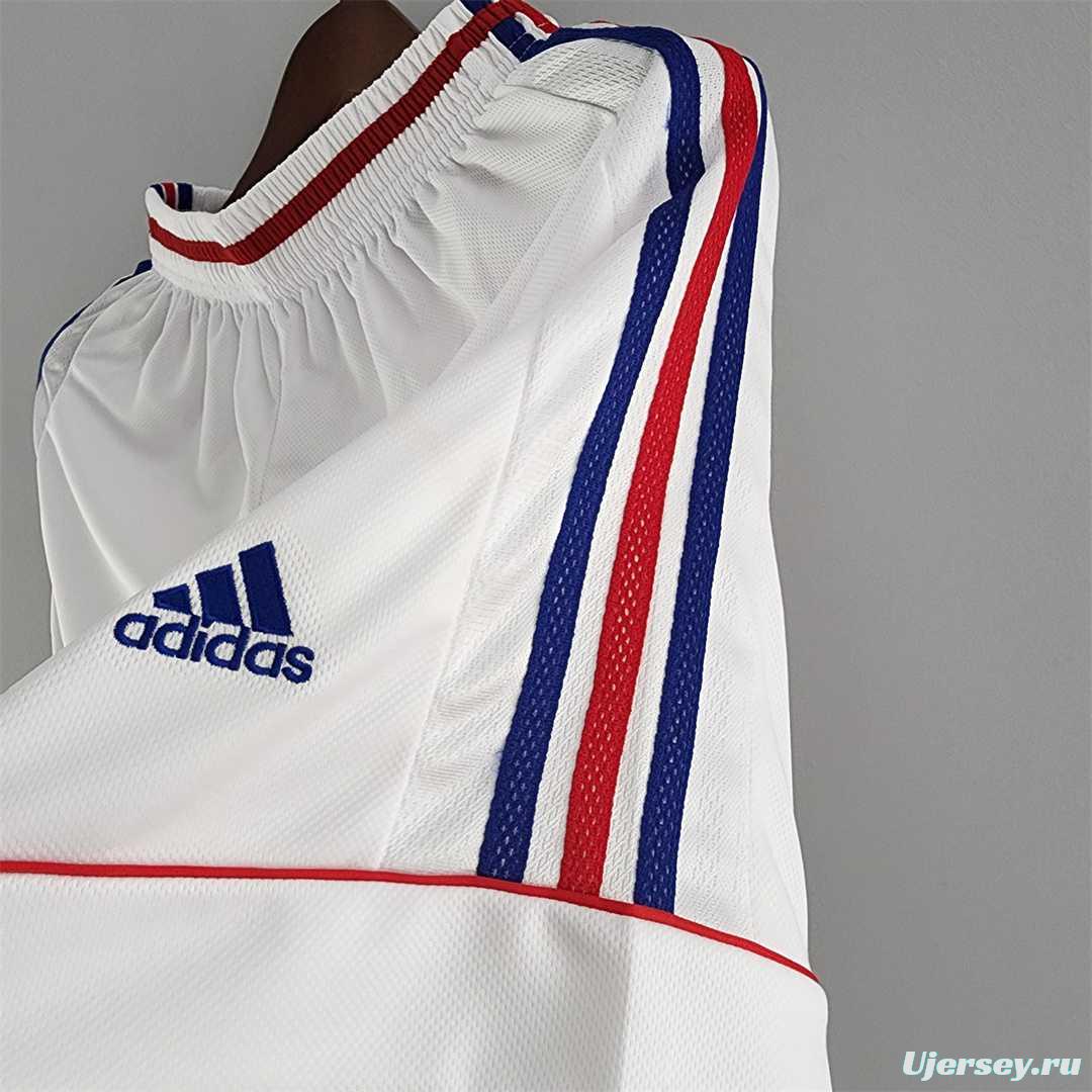 Retro 1998 France Home White Shorts