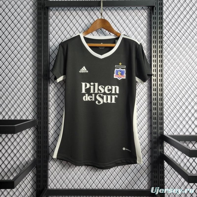 22/23 Women's Colo Colo Away Black Soccer Jersey