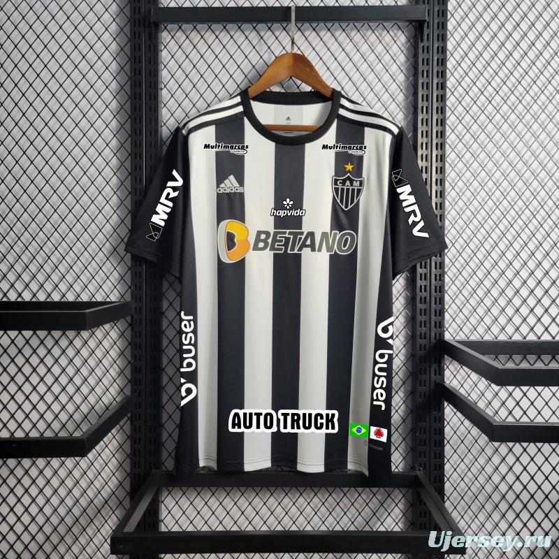 22/23 Atletico Mineiro Home All Sponsors + Patches Soccer Jersey