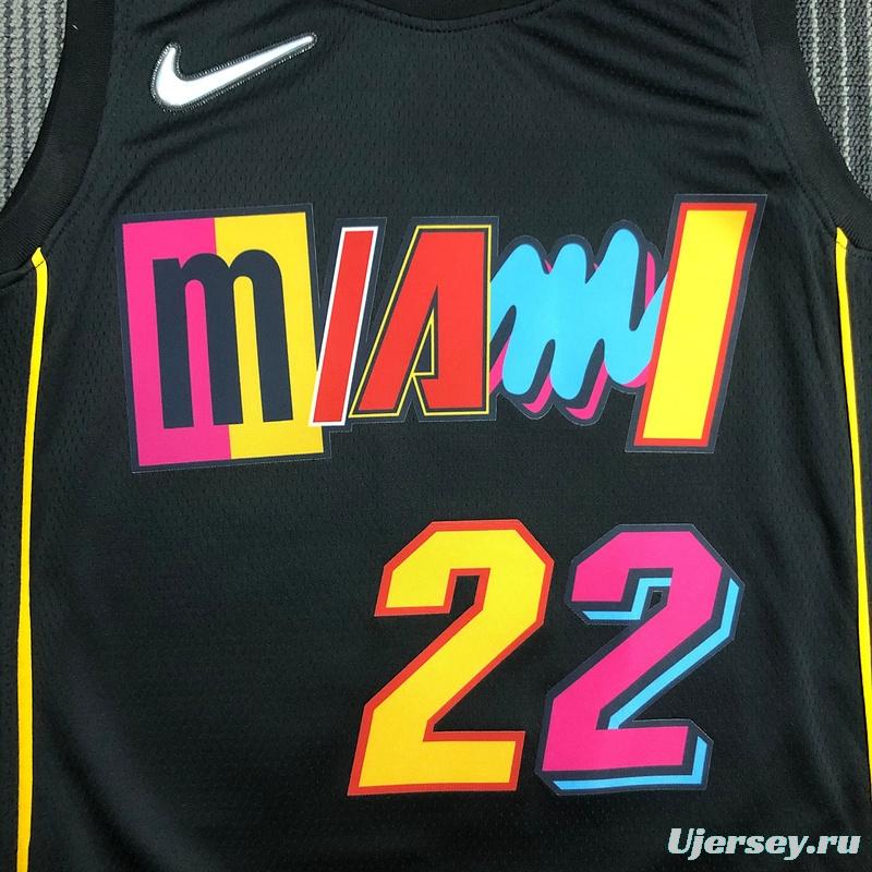NBA Miami Heat #22 Jimmy Butler 2021-2022 City Jersey Black