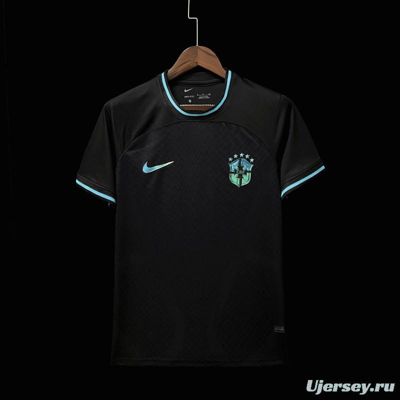 2022 Brazil Black Concept Black Jersey