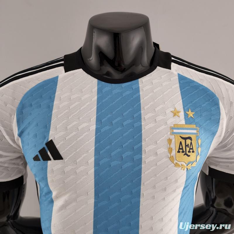 Player Version 2022 Argentina Home Soccer Jersey